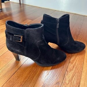 Blondo suede heeled ankle booties